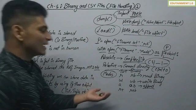 Binary and CSV files | Class 12 Computer Science with Python (Video 30) смотреть онлайн
