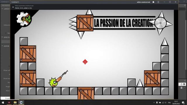 CREER UNE ARME A FEU - CONSTRUCT 3 - TUTO [FR] смотреть онлайн