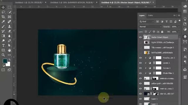 How to design cosmetics Banner design in adobe photoshop graphic design смотреть онлайн