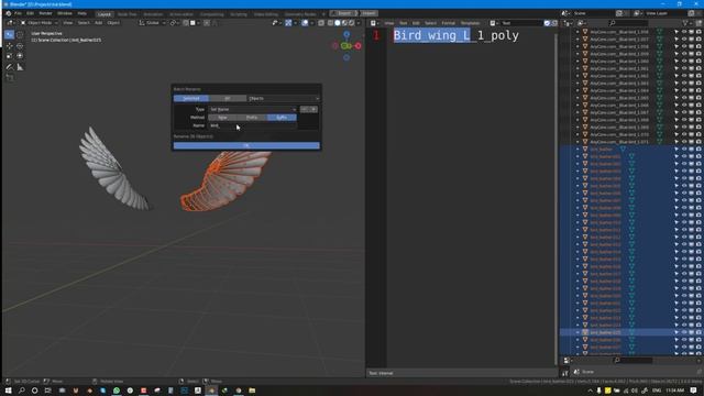 Batch Renaming Asset For Production In Blender