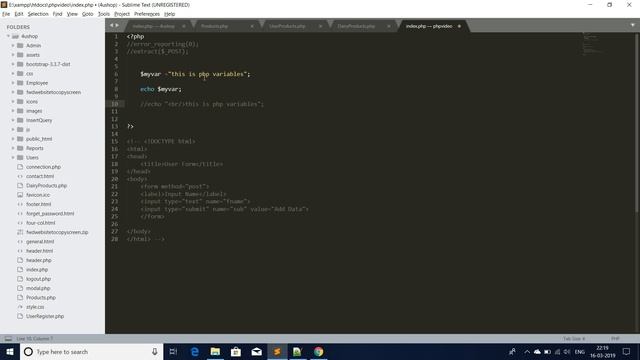 how to print php variables how to use variables смотреть онлайн