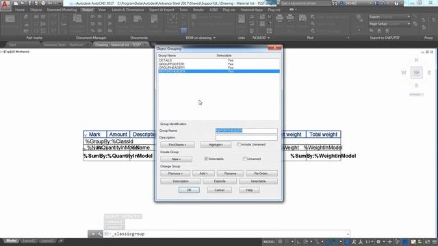 Advance Steel - BOM on Drawing Template Customization смотреть онлайн