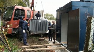 Монтаж КТП, установка ТМГ 10/0,4/400.
