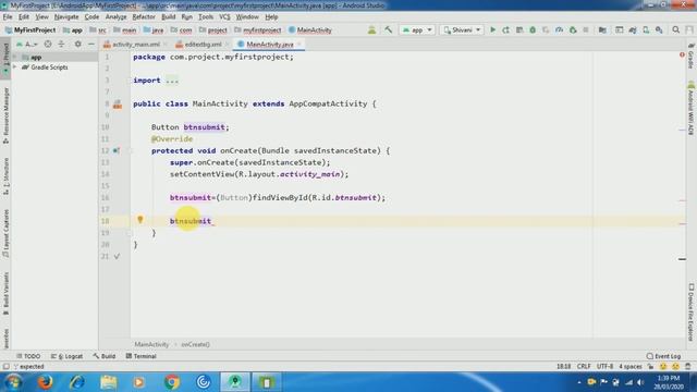 How To show Toast Message on Button Click in Android Studio | Android Tutorial for Beginner #7 смотреть онлайн
