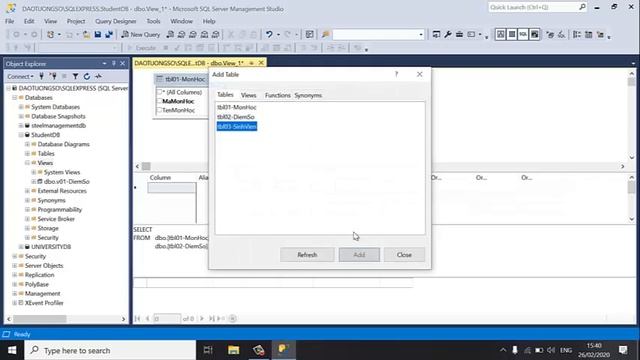 Hướng dẫn sử dụng MS Sql Server 2016 - 0004: Tạo view смотреть онлайн