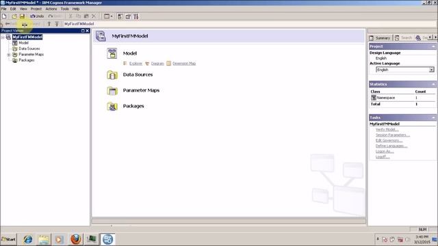 Cognos Framework Manager First Project смотреть онлайн