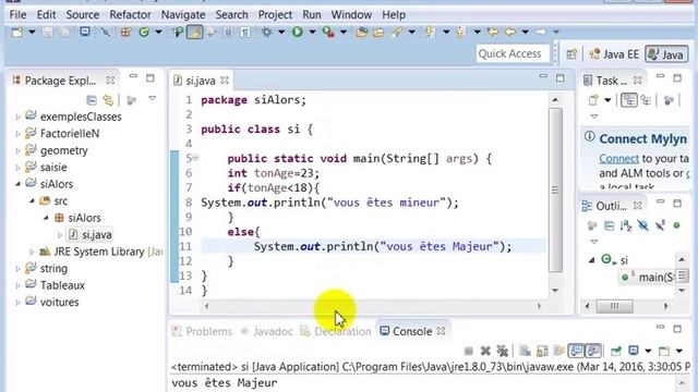7 - Structure conditionnelle If else ... en java смотреть онлайн