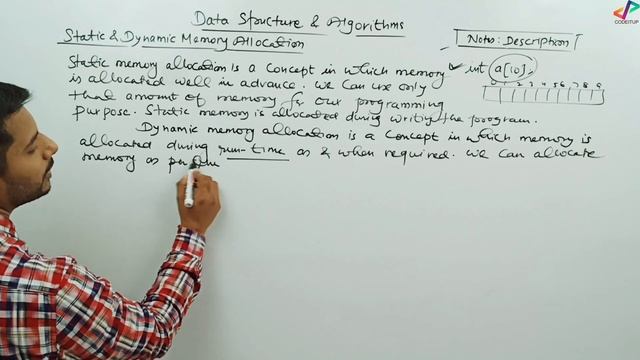 Static Vs Dynamic Memory Allocation | Data Structure | In Hindi смотреть онлайн