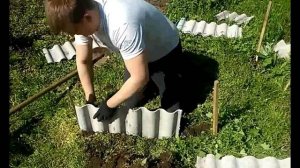 цветник из шифера за 20 митут