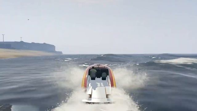 На катере в GTA V на PC [Grand Theft Auto V] ГТА 5 – Поездка вдоль берега GTA 5 на ПК