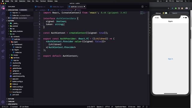 Autenticação no React Native / ReactJS com Context API & Hooks | Masterclass #12 смотреть онлайн