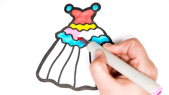 Rainbow Dress - Drawing & Coloring смотреть онлайн