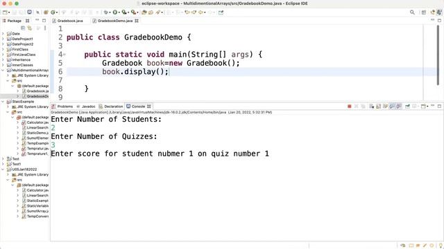 Two-dimensional Array Example Grade book смотреть онлайн