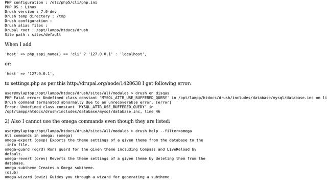 Drupal: Drush unable to bootstrap to database смотреть онлайн