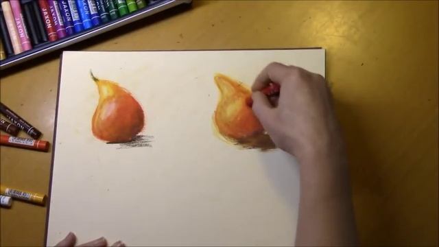 Масляная пастель - основные приемы смотреть онлайн