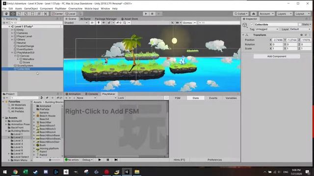 2D Platformer with Unity and Playmaker - Score System (no double counting) смотреть онлайн