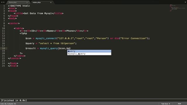 PHP5 - HTMl5 - Mysql - Mysqli_Connect() - Database - Get Data from Mysql Show In Table смотреть онлайн