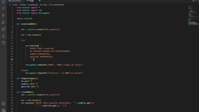 Aprende a crear un formulario con Python, SQLite y Tkinter en 3 minutos смотреть онлайн