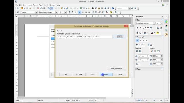 CAT 12 OpenOffice Writer 4.1 - 05 Data Sources for Mail merge смотреть онлайн