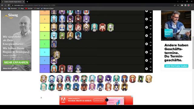 RANKING EVERY GENSHIN IMPACT CHARACTER! смотреть онлайн