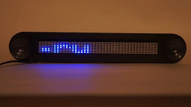 Бегущая строка в авто, синие светодиоды смотреть онлайн