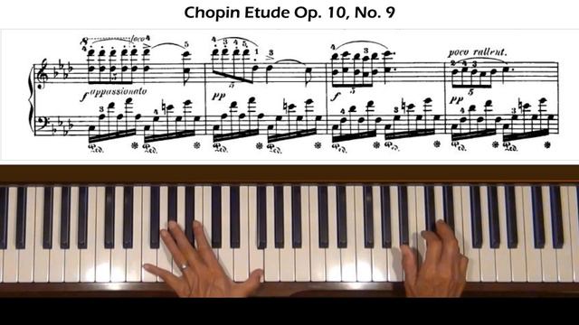Chopin Etude Op.10, No.9 in F Minor Piano Tutorial смотреть онлайн