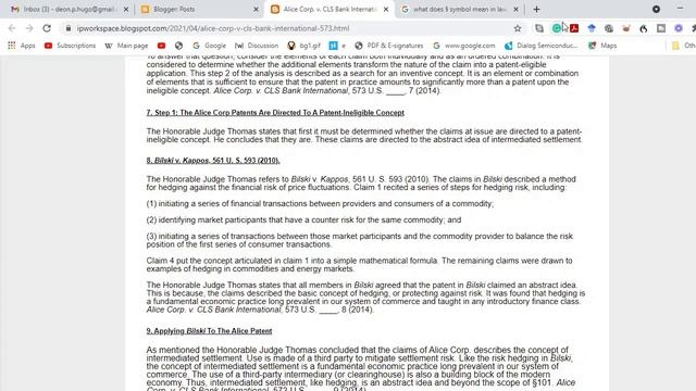 Alice Corp. v. CLS Bank International 573 U. S. 208 (2014) Summary смотреть онлайн