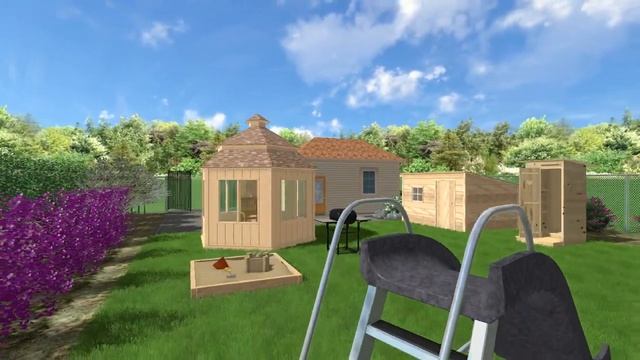 Ландшафтный проект дачного участка 6 соток. 3D визуализация. смотреть онлайн