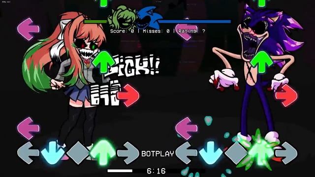 FNF Sonic.EXE vs Monika.EXE FULL WEEK смотреть онлайн