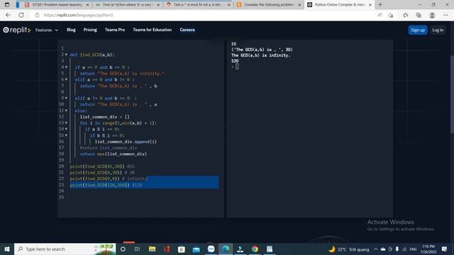 Python Math : Greatest Common Divisor . смотреть онлайн