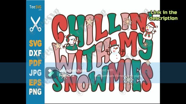 Chillin With My Snowmies SVG PNG Groovy Retro Funny Christmas SVG Snowman Xmas | Teesvg смотреть онлайн