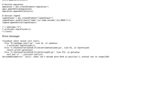 GIS: Handling German umlaut while converting ArcGIS file (\*.mxd) to QGIS file (\*.qgs) смотреть онлайн