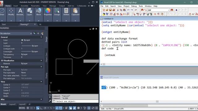 AUTOLISP | Autolisp Fo AutoCAD - Object Handling Functions - Course 4