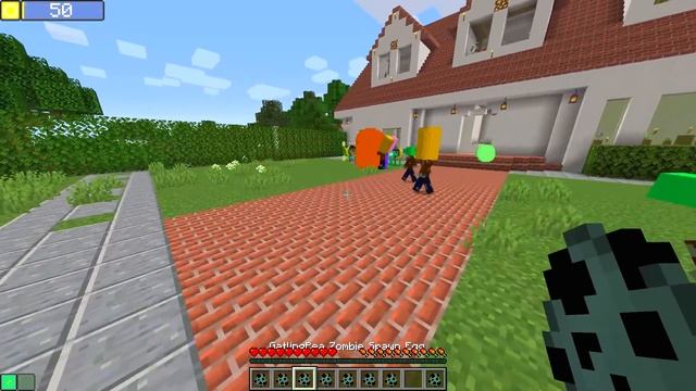 ? ЗОМБИ-РАСТЕНИЯ в РАСТЕНИЯ против ЗОМБИ Майнкрафт (Градус)