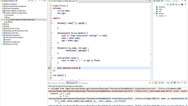 Learn Advanced C++ Programming custom objects as map keys смотреть онлайн