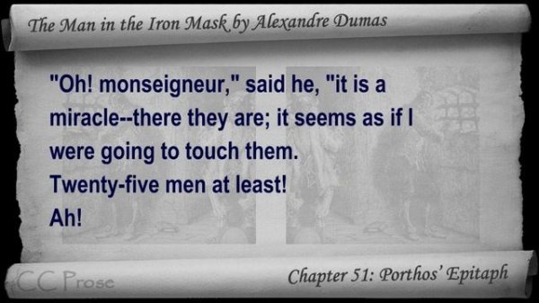 Chapter 51 - The Man in the Iron Mask by Alexandre Dumas - Porthos' Epitaph