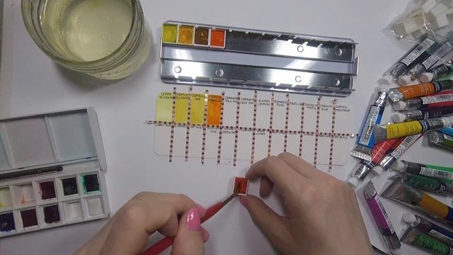 Setting Up a New Watercolor Palette! - Winsor Newton Cotman Colors смотреть онлайн