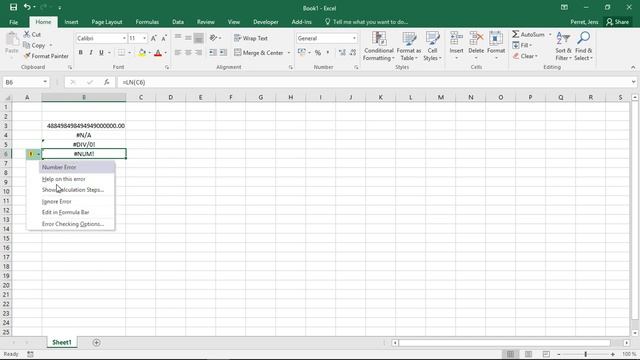 Excel - Error Types смотреть онлайн