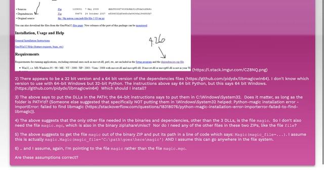 python-magic installation challenges for 64-bit Windows 10 running 32-bit Python 2.7 build смотреть онлайн