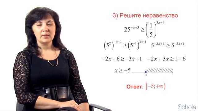 Решение показательных неравенств смотреть онлайн