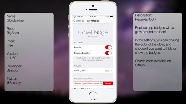 GlowBadge: Make App Icons That Have Badges Glow Colors of Your Choice смотреть онлайн