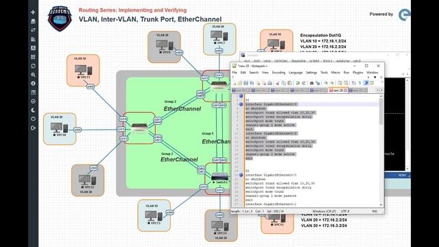 Configure Etherchannel, VLAN and Trunk Port w/ EVE-NG смотреть онлайн