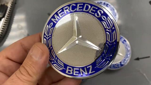Колпак на диск Mercedes Classic голубой 75 мм 4 шт. Уценка смотреть онлайн