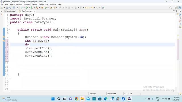 java type converstion , java scanner class, java control structures , java while loop , java switc смотреть онлайн