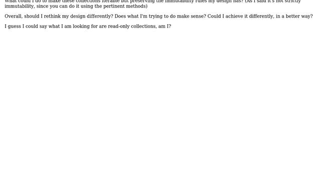 Software Engineering: How to design an iterable but immutable (read-only) collection? смотреть онлайн