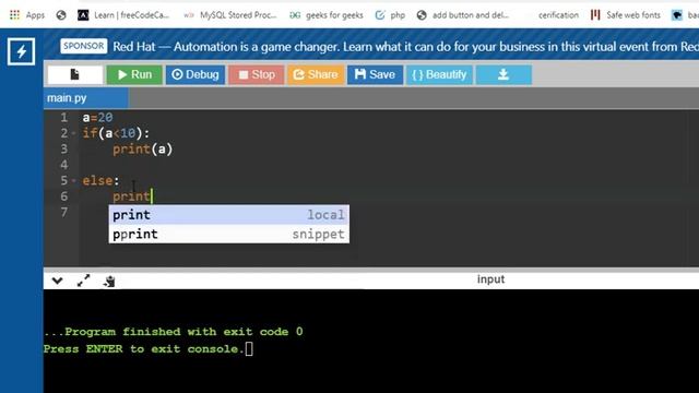 Conditional Statements in python | IF ELSE CONDITION IN PYTHON | Python Programming | Basics Pytho смотреть онлайн