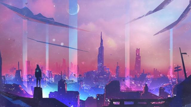 Cyberpunk ambient music | Futuristic ambience for reading, sleeping, relax смотреть онлайн