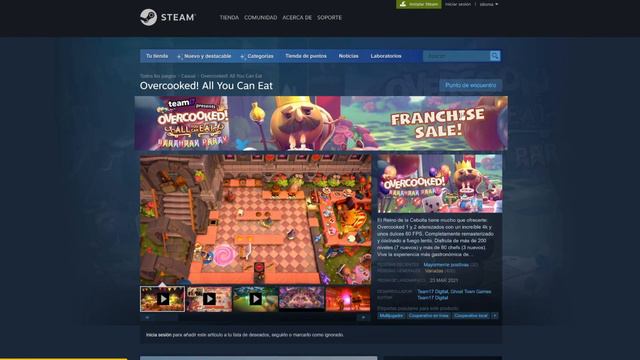 JUEGA GRATIS OVERCOOKED! ALL YOU CAN EAT -GRATIS PC -AGOSTO 2021-OVERCOOKED BIRTHDAY PARTY! -STEAM