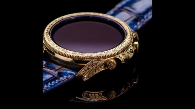 Эксклюзивные часы Samsung Watch 46mm Gold Royal Blue Crocodile Strap смотреть онлайн