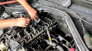 Замена стучащий форсунки BMW X5 E70